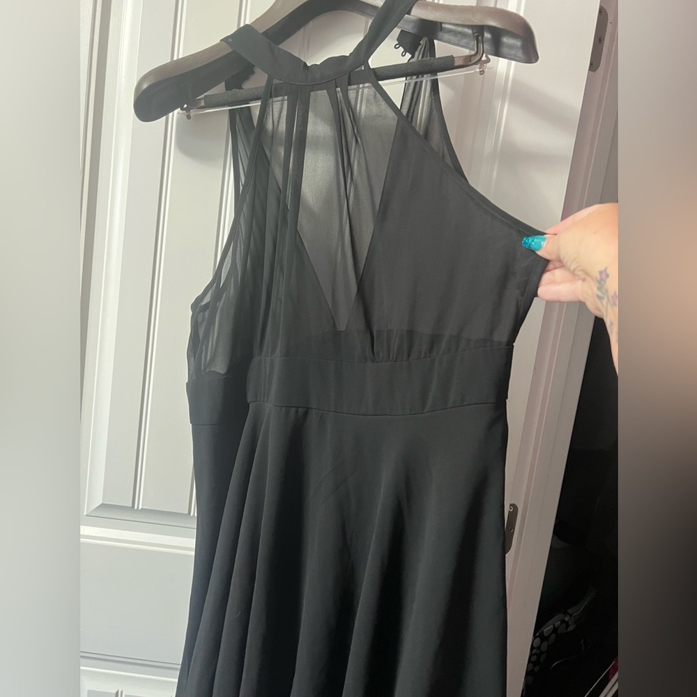 Mesh High Neck Dress 3X